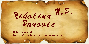 Nikolina Panović vizit kartica